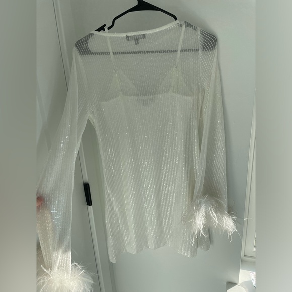 Lulu’s Sequin White Dress - Picture 4 of 5